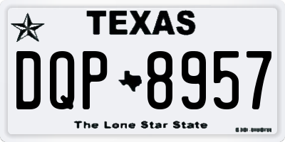 TX license plate DQP8957