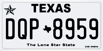 TX license plate DQP8959