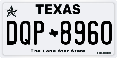 TX license plate DQP8960