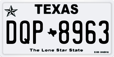 TX license plate DQP8963