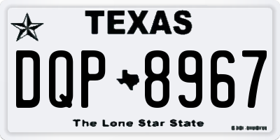 TX license plate DQP8967