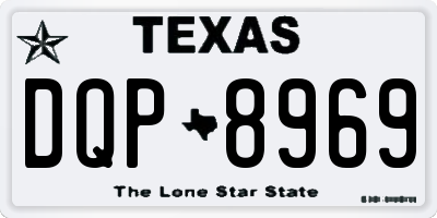 TX license plate DQP8969