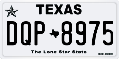 TX license plate DQP8975