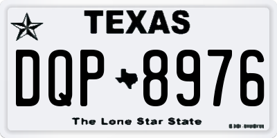 TX license plate DQP8976