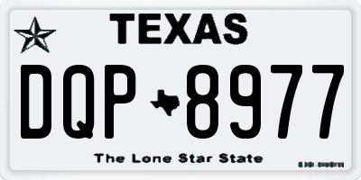 TX license plate DQP8977
