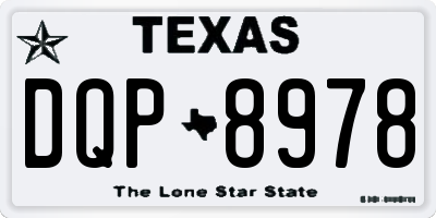 TX license plate DQP8978