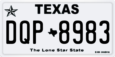 TX license plate DQP8983