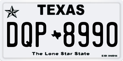 TX license plate DQP8990
