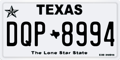 TX license plate DQP8994
