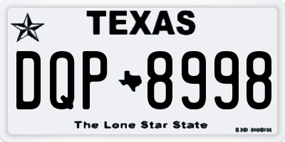 TX license plate DQP8998