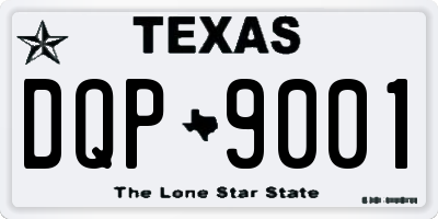 TX license plate DQP9001