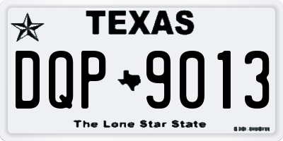 TX license plate DQP9013