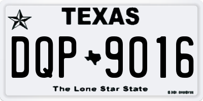 TX license plate DQP9016