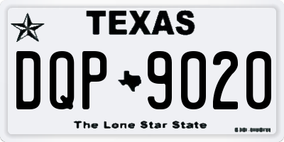 TX license plate DQP9020