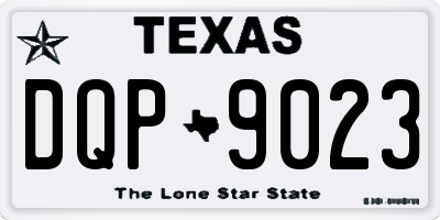 TX license plate DQP9023