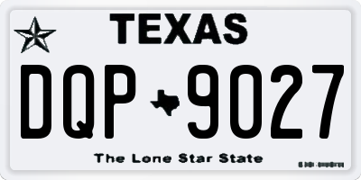 TX license plate DQP9027