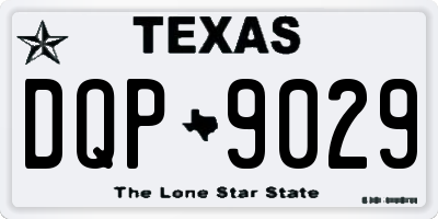 TX license plate DQP9029
