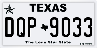 TX license plate DQP9033
