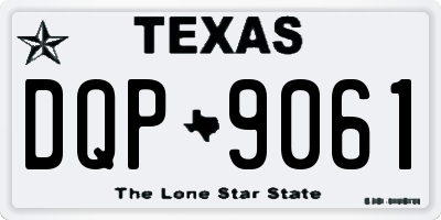 TX license plate DQP9061