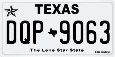TX license plate DQP9063