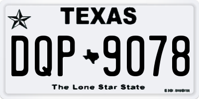 TX license plate DQP9078
