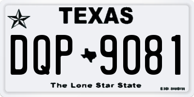 TX license plate DQP9081