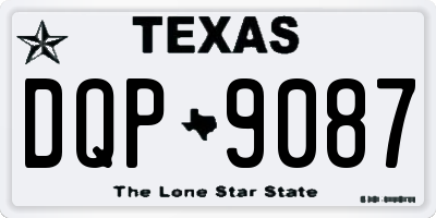 TX license plate DQP9087