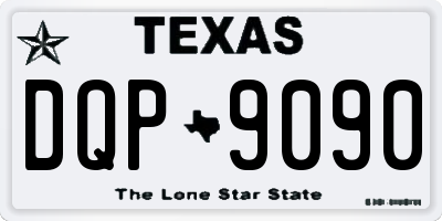 TX license plate DQP9090