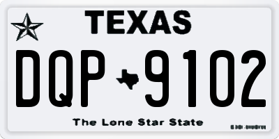 TX license plate DQP9102