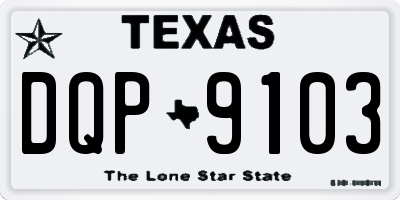 TX license plate DQP9103