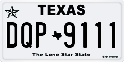 TX license plate DQP9111