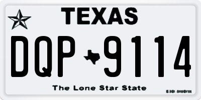 TX license plate DQP9114