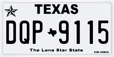 TX license plate DQP9115