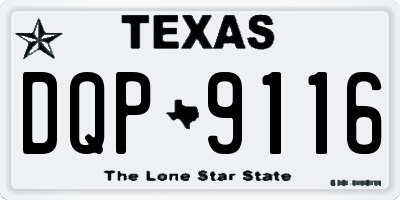 TX license plate DQP9116