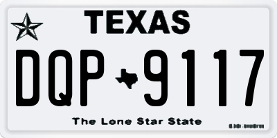 TX license plate DQP9117