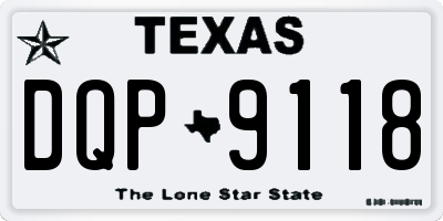 TX license plate DQP9118