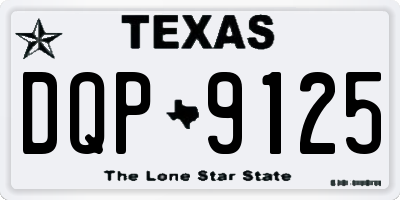 TX license plate DQP9125