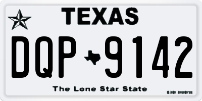 TX license plate DQP9142
