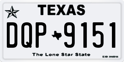TX license plate DQP9151
