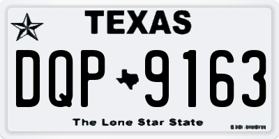TX license plate DQP9163
