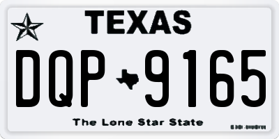 TX license plate DQP9165