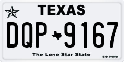 TX license plate DQP9167