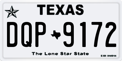 TX license plate DQP9172