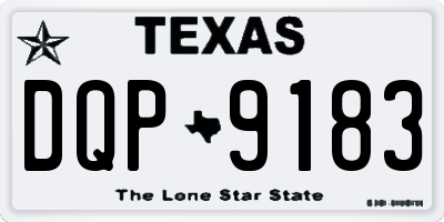 TX license plate DQP9183
