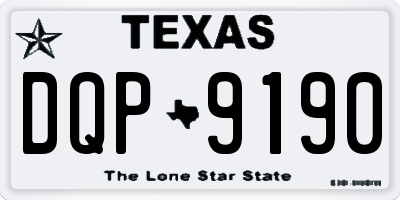 TX license plate DQP9190