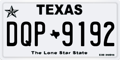 TX license plate DQP9192
