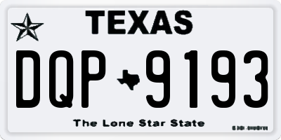 TX license plate DQP9193