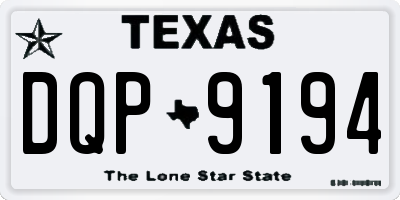 TX license plate DQP9194