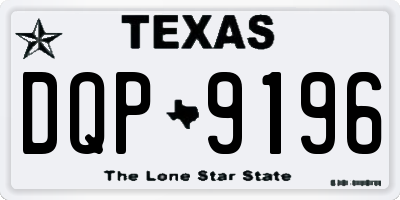 TX license plate DQP9196