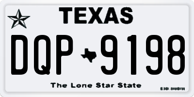 TX license plate DQP9198